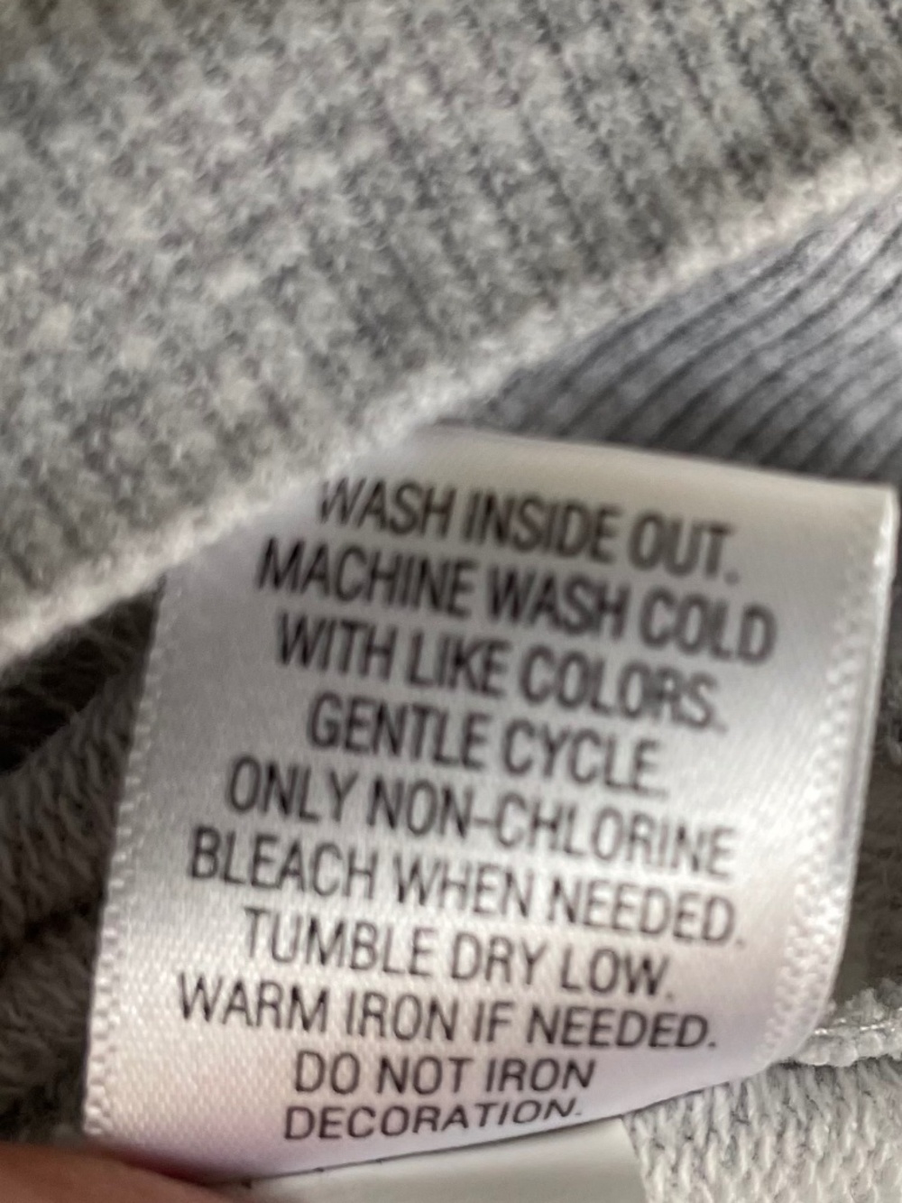 Sonoma Cotton Blend Lightweight Sweatshirt in Grey and White in Size L - Picture 7 of 8